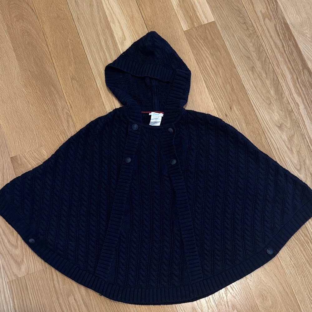 Jacadi Dark Blue Hooded Cape